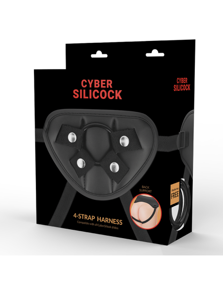 CYBER SILICOCK - DIRŽELIS SU 3 NEMOKAMAIS ŽIEDAIS