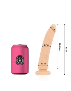 DELTA CLUB - ŽAISLAI DILDO IŠ NATŪRALUS MEDICININIS SILIKONAS 17 CM -O- 3 CM
