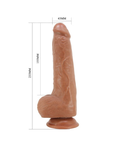 PRETTY LOVE – realistiškas dildo „Draco“, 23 cm, modelis, 2, kūno išmatos