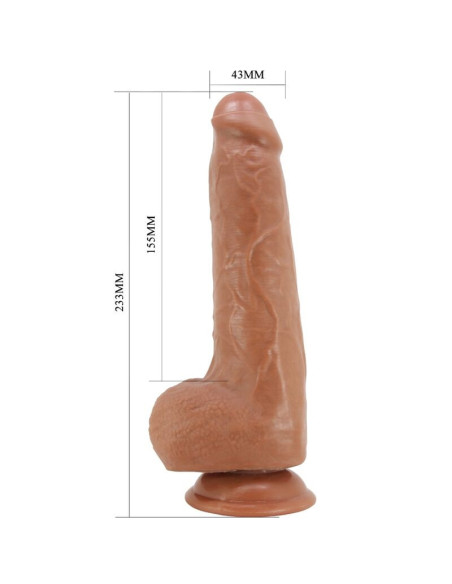 PRETTY LOVE – realistiškas dildo „Draco“, 23 cm, modelis, 2, kūno išmatos
