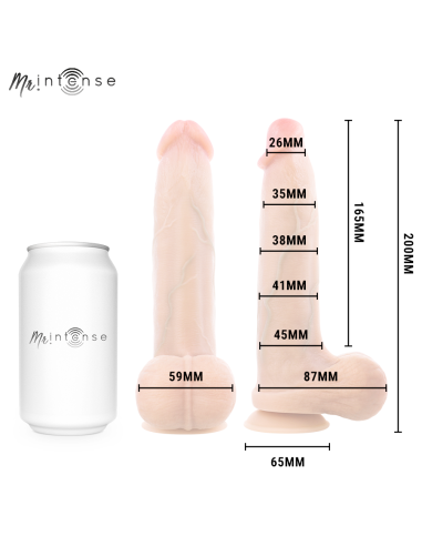 MR INTENSE - BRUCE M SILICONE DILDO WITH TESTICLES 20 CM -Ø- 4.5 CM