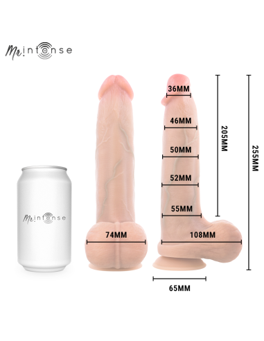 MR INTENSE - BRUCE XL SILICONE DILDO WITH TESTICLES 25.5 CM -Ø- 5.5 CM