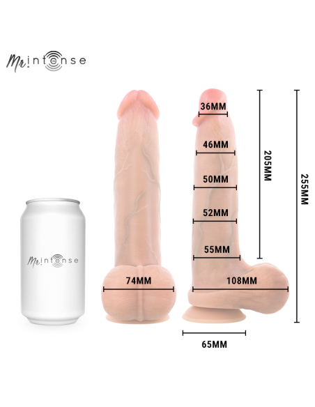 MR INTENSE - BRUCE XL SILICONE DILDO WITH TESTICLES 25.5 CM -Ø- 5.5 CM