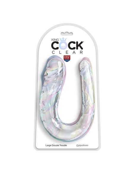 KING COCK - DOUBLE TROUBLE DOUBLE DILDO 44 CM CLEAR