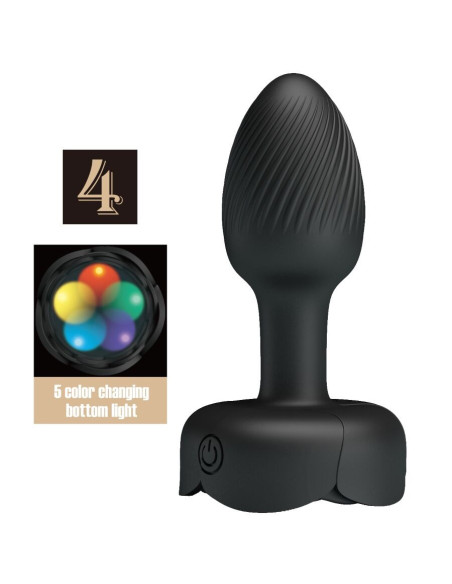 PRETTY LOVE - OLMAN analinis kaištis su LED lempute, juodas, 8,8 cm