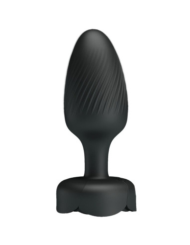 PRETTY LOVE - OLMAN ANAL PLUG WITH LED LIGHT BLACK 8.8 CM