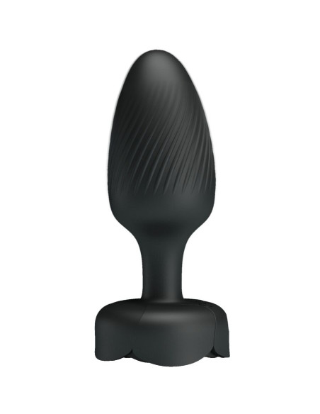 PRETTY LOVE - OLMAN ANAL PLUG WITH LED LIGHT BLACK 8.8 CM