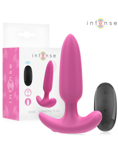 INTENSE - ROSS analinis kaištis, 10 vibracijų, rožinis, nuotolinio valdymo pultas