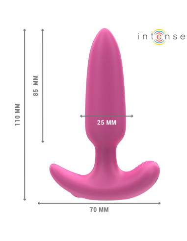 INTENSE - ROSS ANAL PLUG 10 VIBRATIONS PINK REMOTE CONTROL