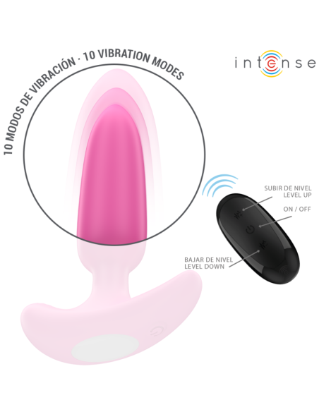 INTENSE - ROSS ANAL PLUG 10 VIBRATIONS PINK REMOTE CONTROL