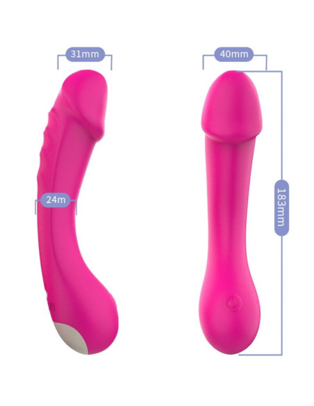 ARMONY - DILDO VIBRUOJAMAS G-SPOT , FUKSIJOS SPALVA
