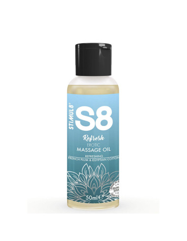 STIMUL8 - S8 REFRESH EROTIC COTTON MASSAGE OIL 50 ML