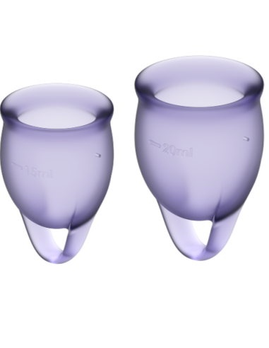 SATISFYER – PASITIKĖJIMO POJŪTIS MENSTRUACINĖ TAURELĖ VIOLETINĖ 15 20 ML