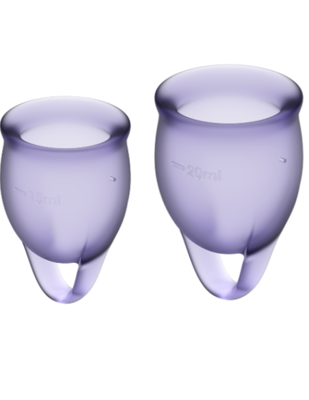 SATISFYER – PASITIKĖJIMO POJŪTIS MENSTRUACINĖ TAURELĖ VIOLETINĖ 15 20 ML