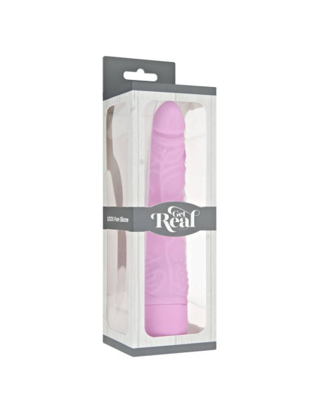 GET REAL - KLASIKINIS PLONAS VIBRATORIUS ROŽINIS