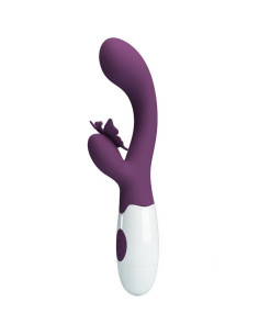 PRETTY LOVE - DRUGELIO BUČINIO SU KLITORIAUS MASAŽUOKLIU IR G-SPOT STIMULIATORIUS VIOLETINIS