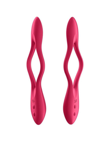 SATISFYER - ELASTIC JOY DAUGIAVIBRATORIUS, RAUDONAS