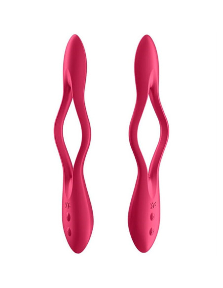 SATISFYER - ELASTIC JOY DAUGIAVIBRATORIUS, RAUDONAS