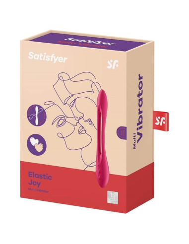 SATISFYER - ELASTIC JOY MULTI VIBRATOR RED
