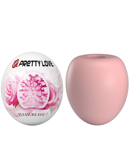 PRETTY LOVE - VYRIŠKAS MASTURBATORIUS KIAUŠINIO FORMOS ROŽINIS