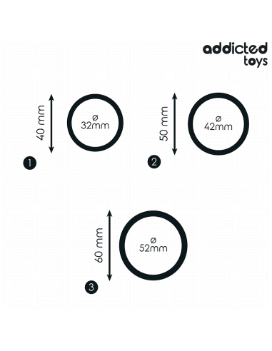 ADDICTED TOYS - SILIKONINIŲ ŽIEDŲ RINKINYS, 2 MODELIS