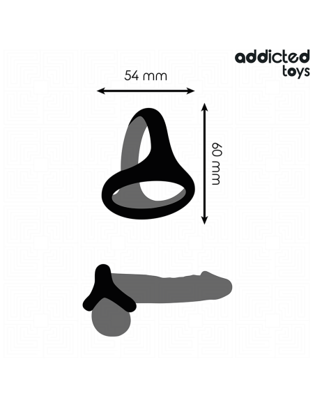 ADDICTED TOYS - STORAS TRIGUBAS PENIO ŽIEDAS