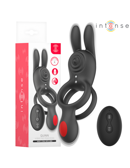 INTENSE - QUINN DOUBLE VIBRATION RING WITH REMOTE CONTROL