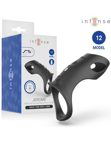 INTENSE - JEROME ADJUSTABLE VIBRATING PENIS RING MODEL 12