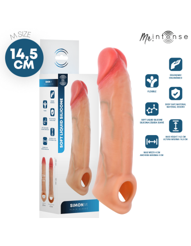 MR INTENSE - SIMON M SILICONE PENIS SLEEVE 14.5 CM -Ø- 4 CM