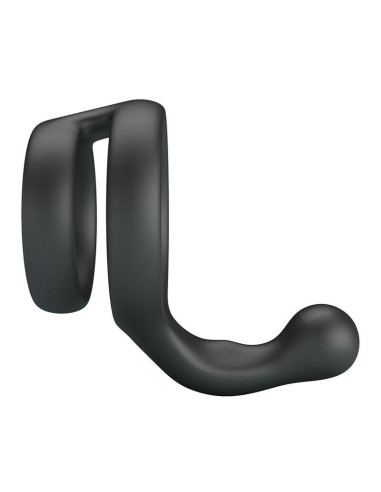 CRAZY BULL - YANCY DOUBLE COCK AND BALL RING BLACK