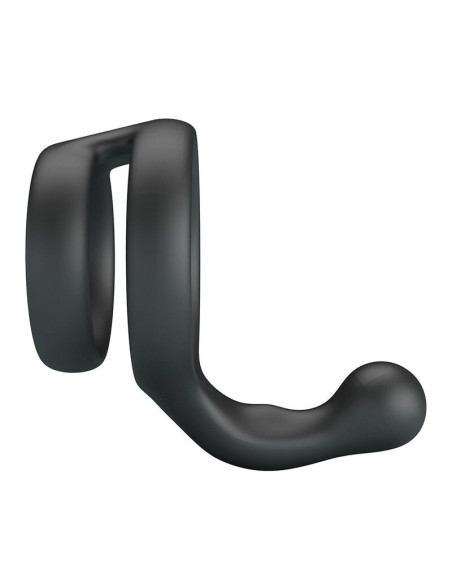 CRAZY BULL - YANCY DOUBLE COCK AND BALL RING BLACK