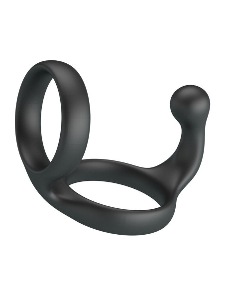 CRAZY BULL - FLORIAN DOUBLE COCK AND BALL RING BLACK