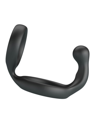 CRAZY BULL - FLORIAN DOUBLE COCK AND BALL RING BLACK