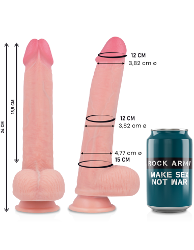 ROCKARMY - SKYSTAS SILIKONINIS PREMIUM KINGCOBRA REALISTINIS 24 CM -O- 4,77 CM