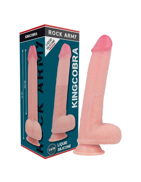 ROCKARMY - LIQUID SILICONE PREMIUM KINGCOBRA REALISTIC 24 CM -O- 4.77 CM
