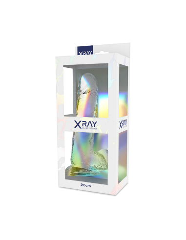 X RAY - CLEAR COCK WITH BALLS 20 CM -O- 4.5 CM