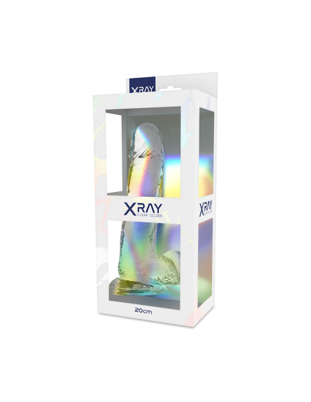 X RAY - CLEAR COCK WITH BALLS 20 CM -O- 4.5 CM