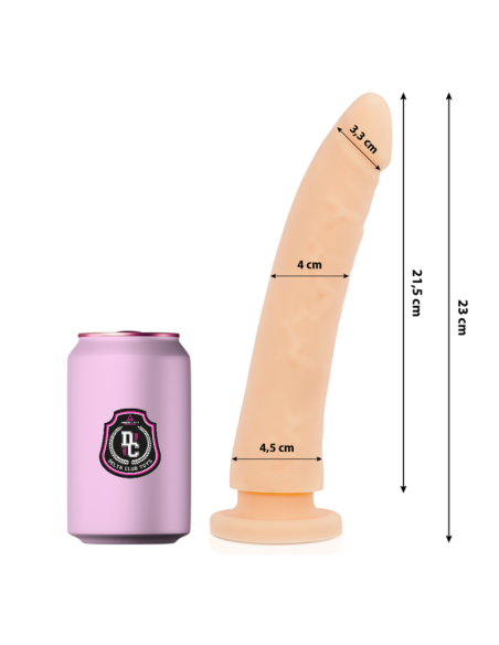 DELTA CLUB - ŽAISLAI NATŪRALUS DILDO MEDICININIS SILIKONINIS 23 CM -O- 4,5 CM