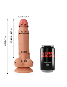 CYBER SILICOCK - JUDE ULTRA REALISTIC SOFT LIQUID SILICONE 18 CM -O- 3.2 CM