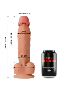 CYBER SILICOCK - OLIVER ULTRA REALISTIC SOFT LIQUID SILICONE 19 CM -O- 3.9 CM