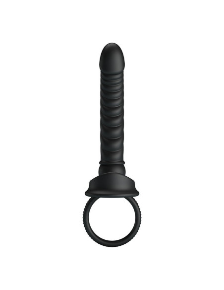 PRETTY LOVE - MERRITT ANAL VIBRATOR WITH RING AND VIBRATION BLACK