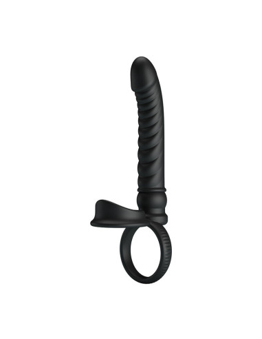 PRETTY LOVE - MERRITT ANAL VIBRATOR WITH RING AND VIBRATION BLACK