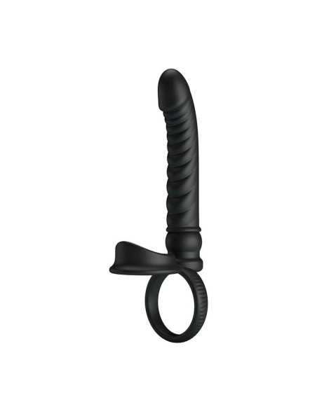 PRETTY LOVE - MERRITT ANAL VIBRATOR WITH RING AND VIBRATION BLACK