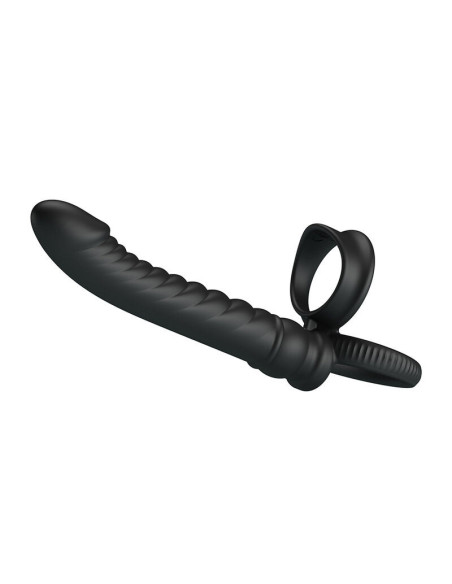PRETTY LOVE - MERRITT ANAL VIBRATOR WITH RING AND VIBRATION BLACK