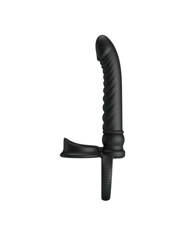 PRETTY LOVE - MERRITT ANAL VIBRATOR WITH RING AND VIBRATION BLACK