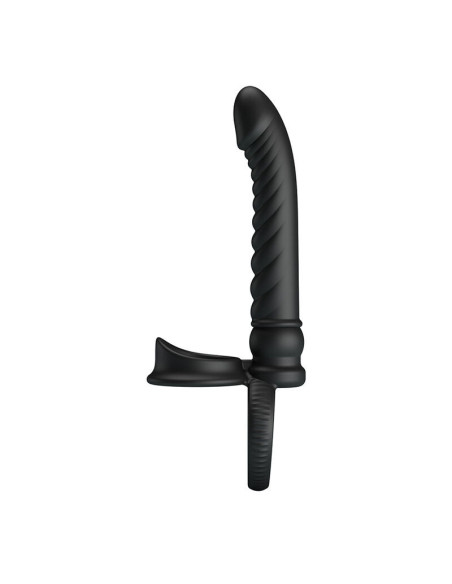 PRETTY LOVE - MERRITT ANAL VIBRATOR WITH RING AND VIBRATION BLACK