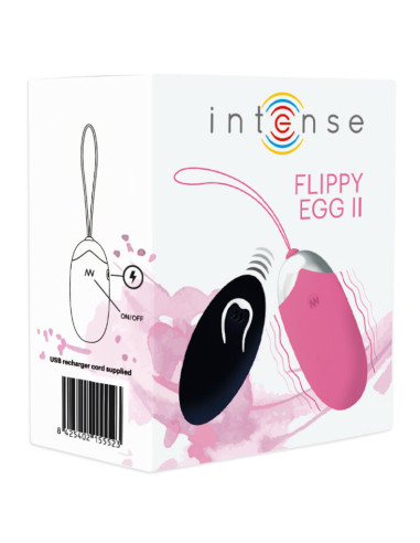 INTENSE - FLIPPY II VIBRUOJAMAS KIAUŠINIS SU NUOTOLINIO VALDYMO PULTU ROŽINIS