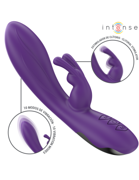 INTENSE - RANDALL RABBIT VIBRATOR 10 VIBRACIJŲ PURPURINIS