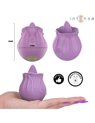 INTENSE - AZALEA FLOWER CLIT STIMULATING 10 VIBRATIONS PURPLE