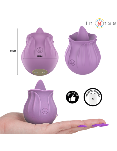 INTENSE - AZALEA FLOWER CLIT STIMULATING 10 VIBRATIONS PURPLE